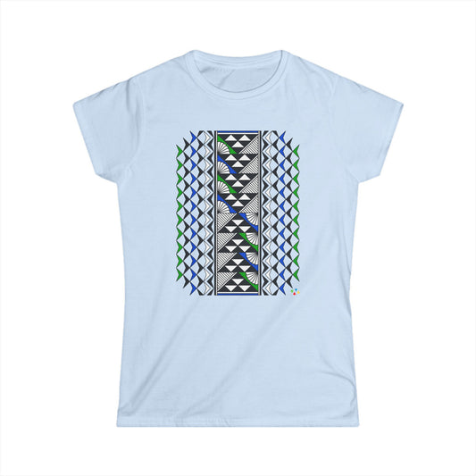 Green/Blue Southwest Sun and Rain Women's Softstyle Tee