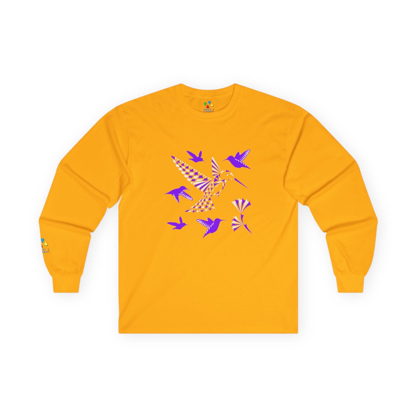 Hummingbird Blessing in Purple Unisex Long Sleeve Tee