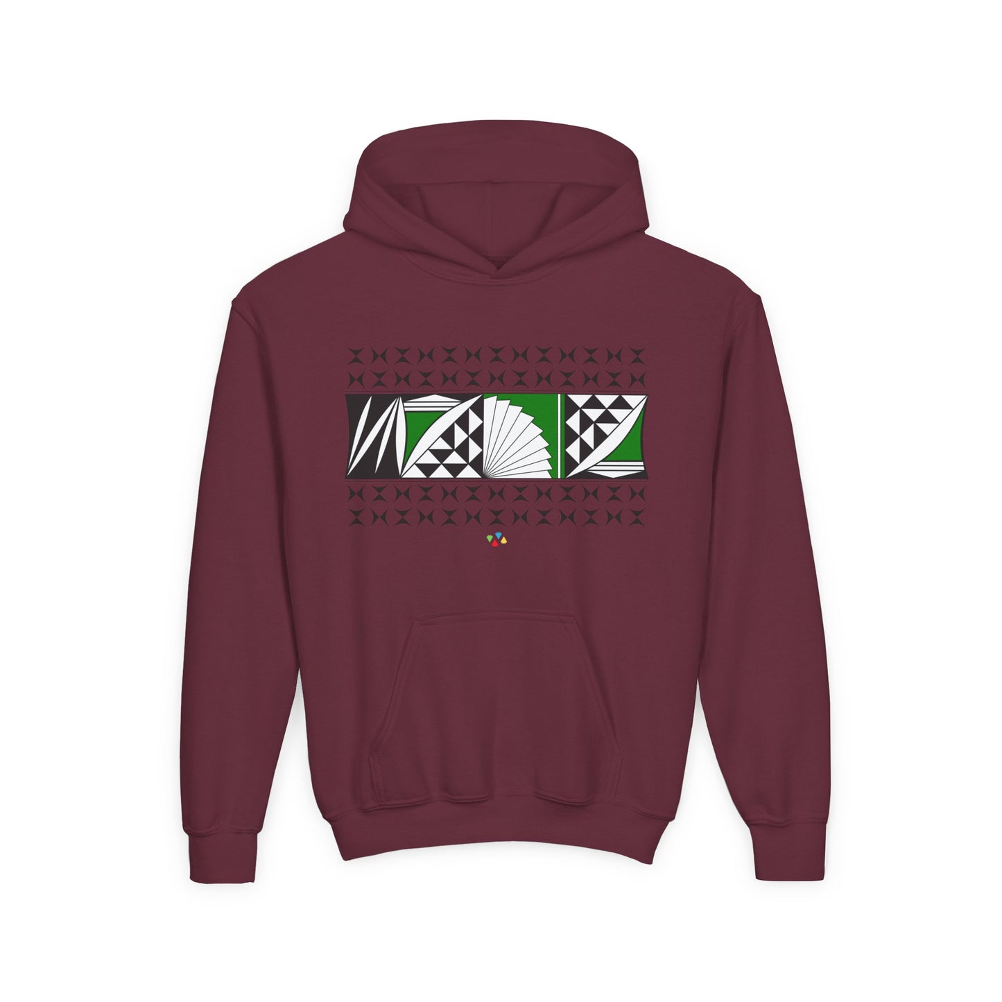 Green Southwest Sunrise Youth Heavy Blend Hooded Sweatshirt