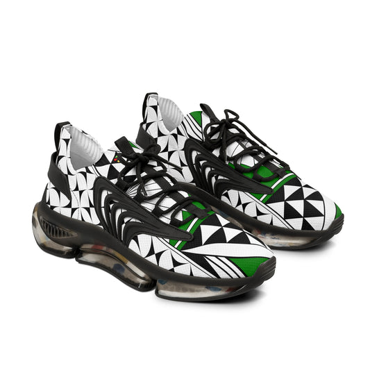 Southwest Sunrise in Green Men's Mesh Sneakers