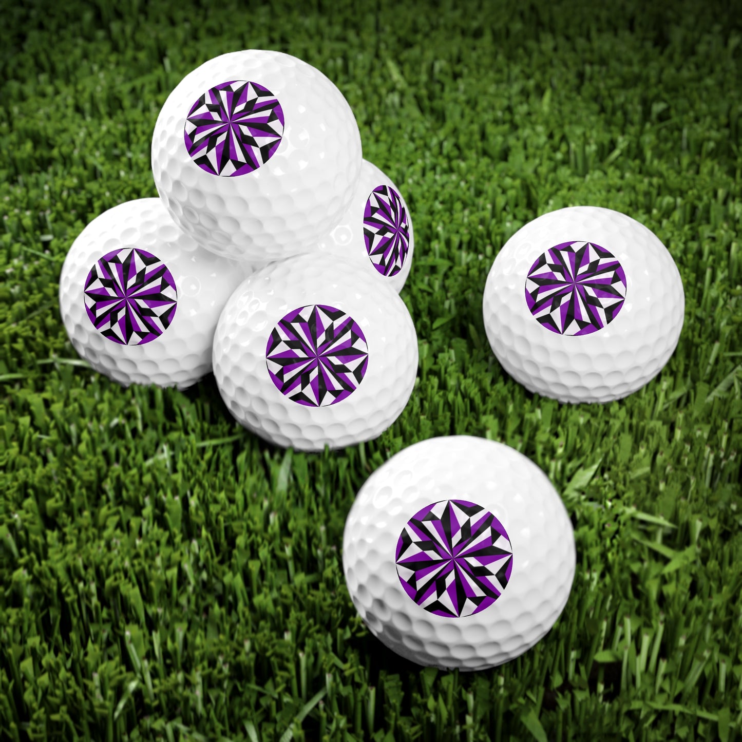 Desert Flower in Purple Golf Balls, 6pcs
