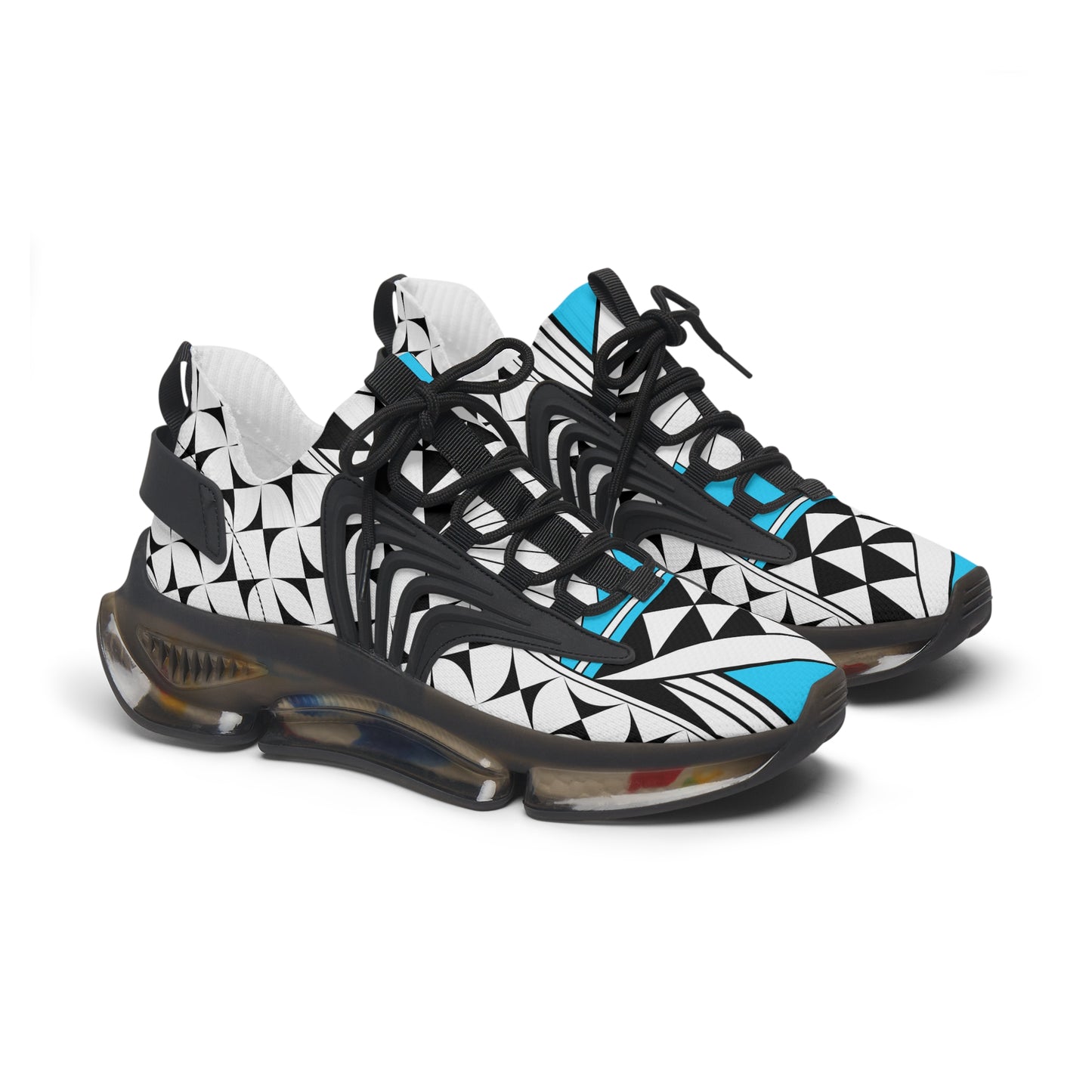 Southwest Sunrise in Turquoise Women's Mesh Sneakers