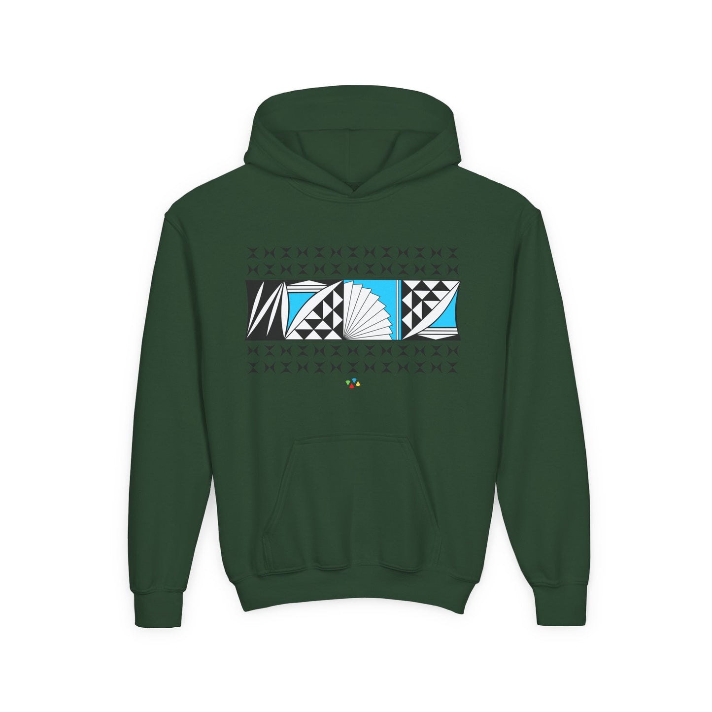 Turquoise Southwest Sunrise Youth Heavy Blend Hooded Sweatshirt
