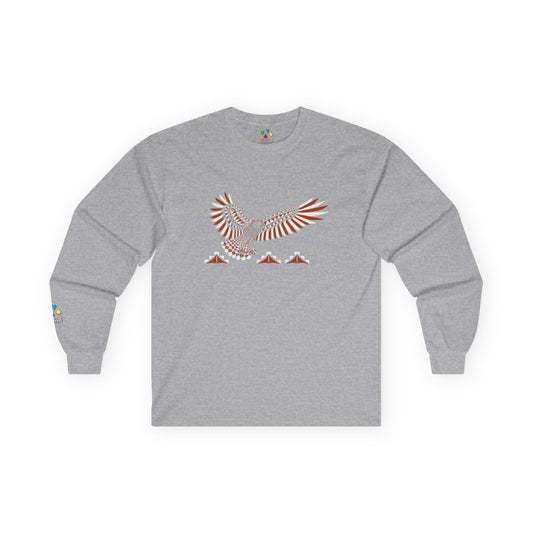 Soaring Eagle in Rust Unisex Long Sleeve Tee
