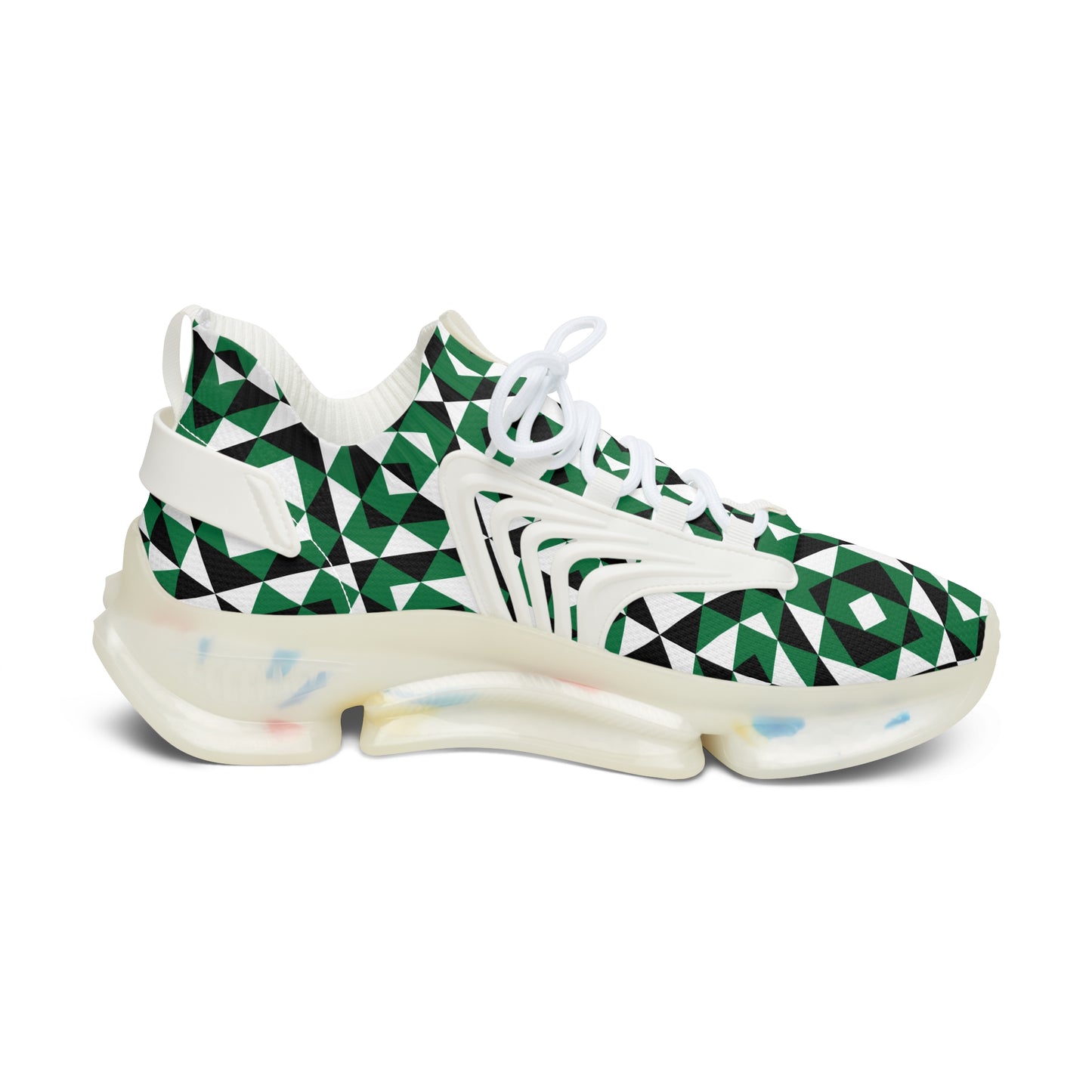 Sacred Mountains in Green Women's Mesh Sneakers