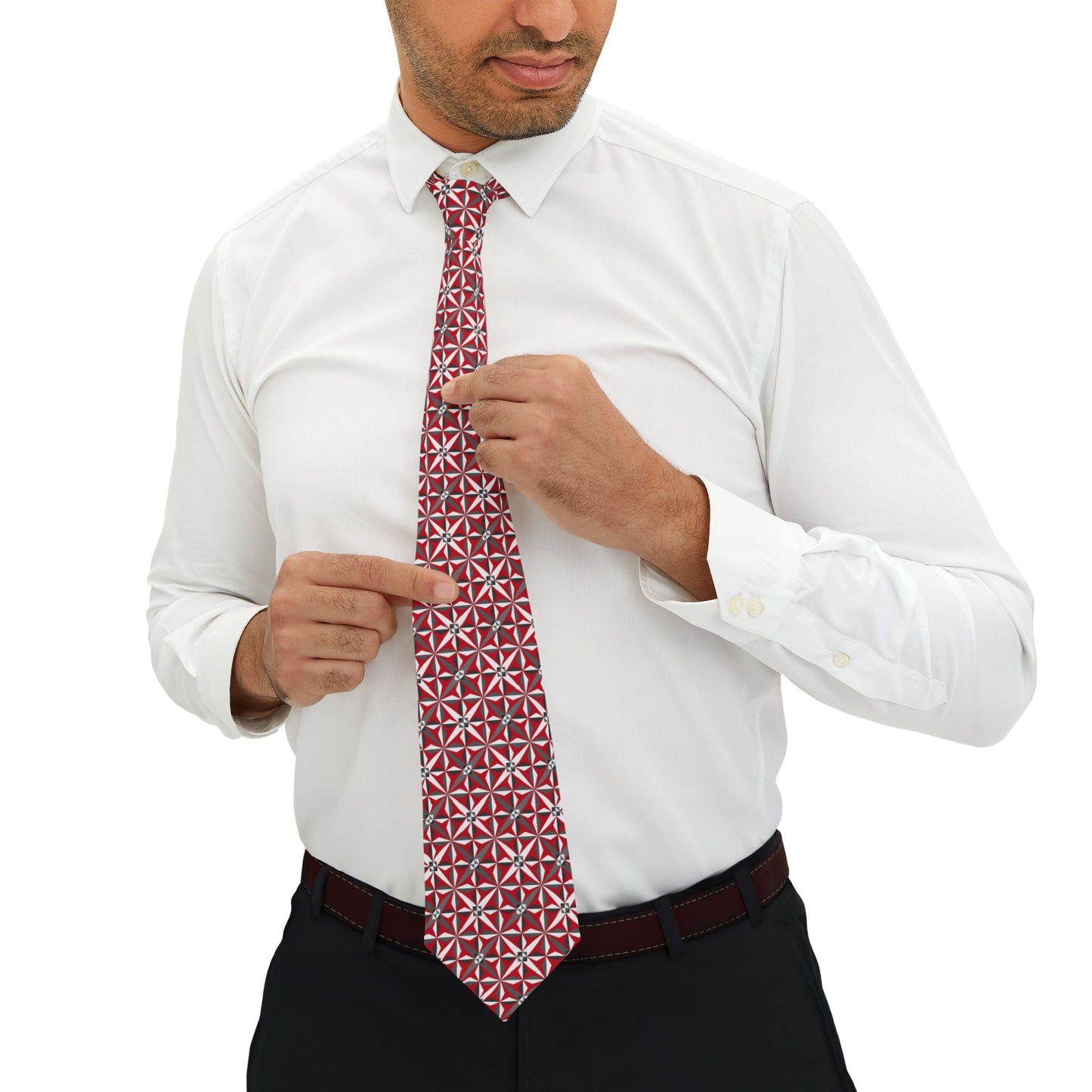 Red Four Directions Necktie