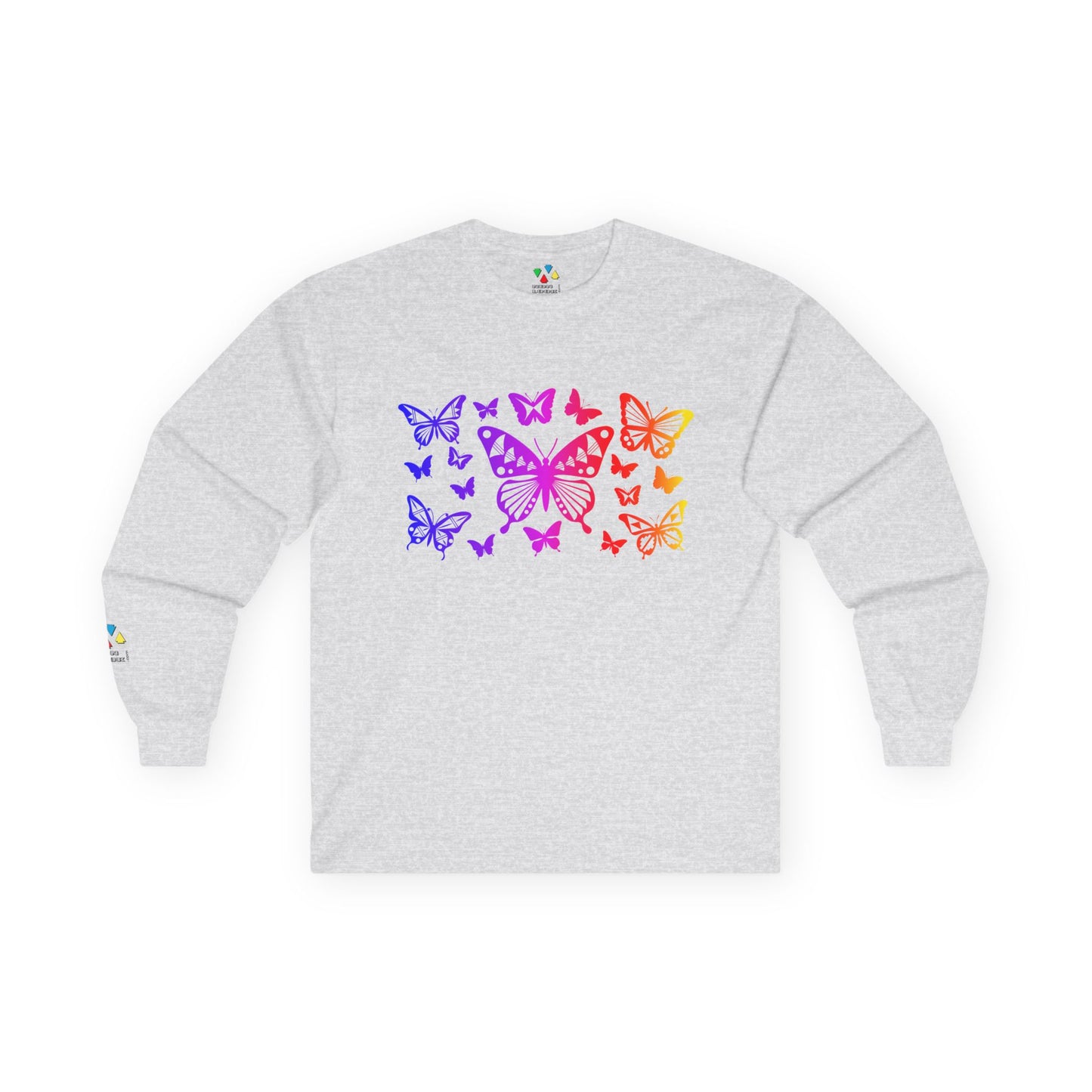 Rainbow Butterfly Dance Unisex Long Sleeve Tee