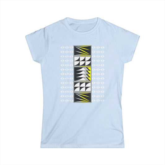 Yellow Native Feather Blessing Women's Softstyle Tee