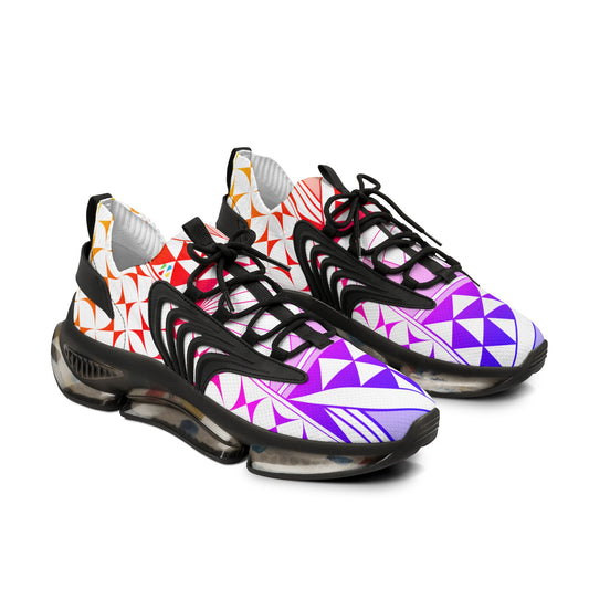 Rainbow Sunrise Men's Mesh Sneakers