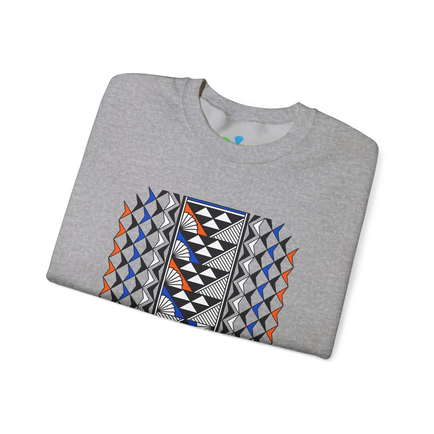 Sun and Rain in Blue/Orange Unisex Sweatshirt