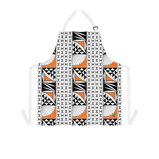Southwest Sunrise 3 Row Orange Two Pocket Apron