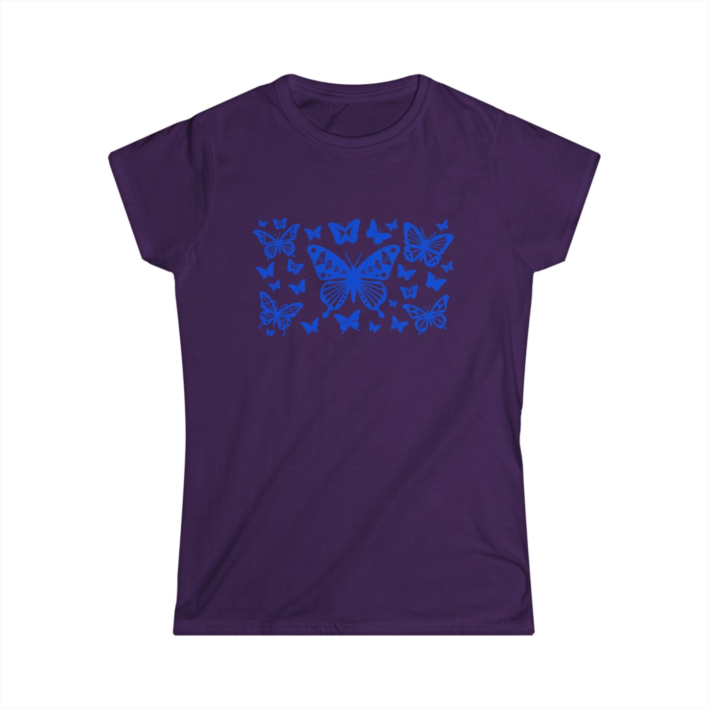Blue Butterfly Blast Women's Softstyle Tee