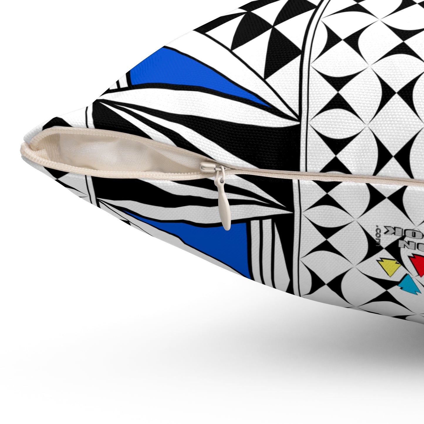 Southwest Sunrise in Blue Square Pillow