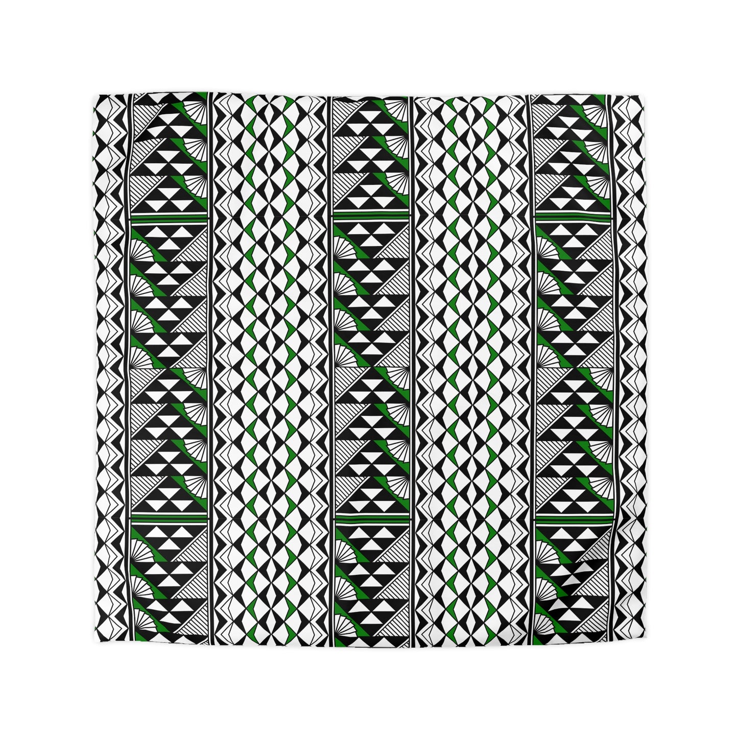Sun and Rain in Green Microfiber Duvet Cover