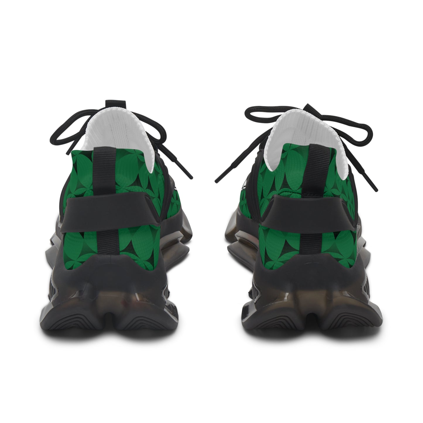 Feather Blessing on Green Women's Mesh Sneakers