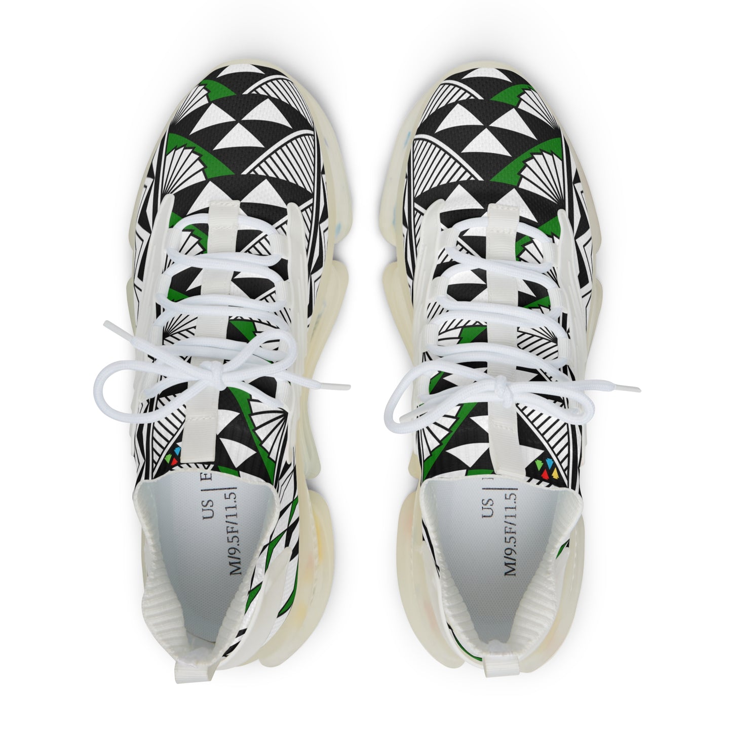 Sun and Rain in Green Men's Mesh Sneakers
