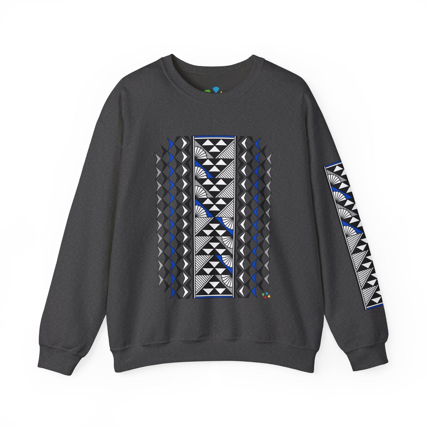 Sun and Rain in Blue/Silver Unisex Sweatshirt