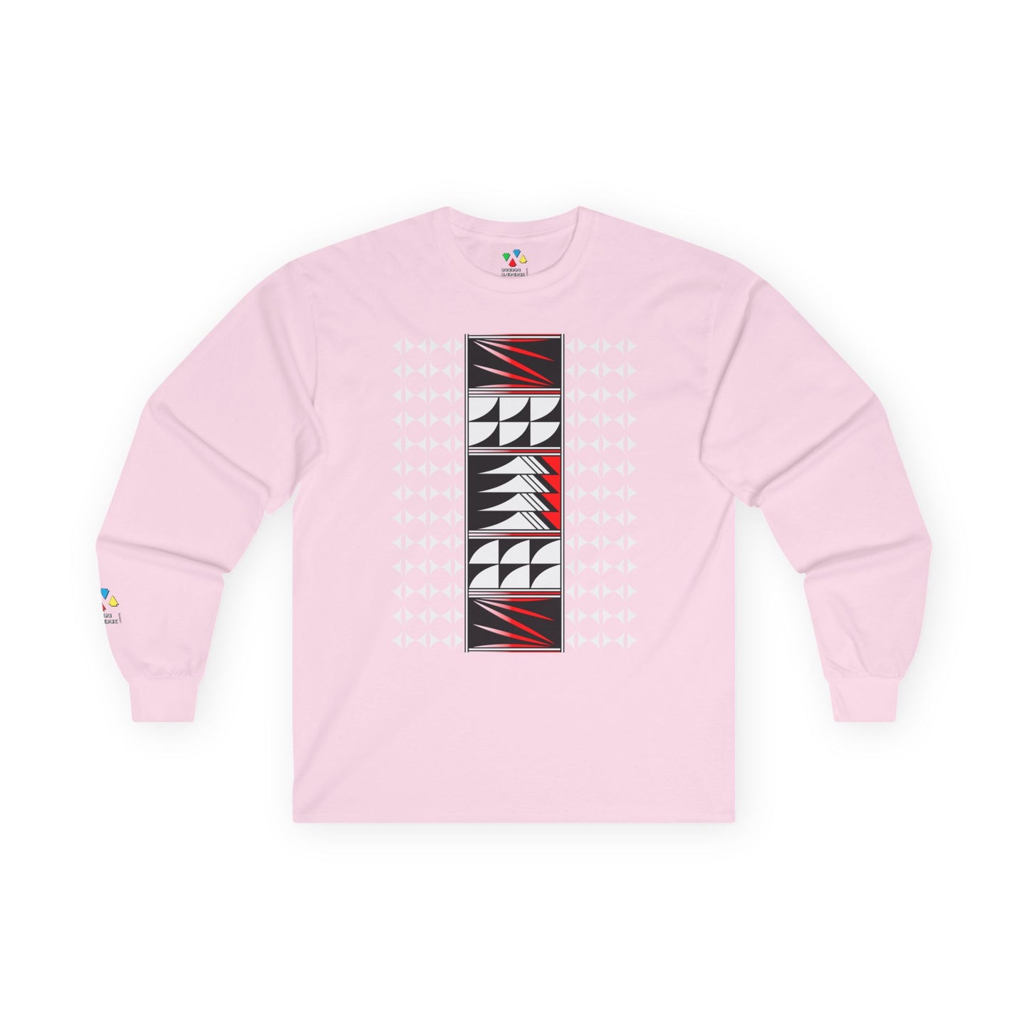 Feather Blessings in Red Unisex Long Sleeve Tee