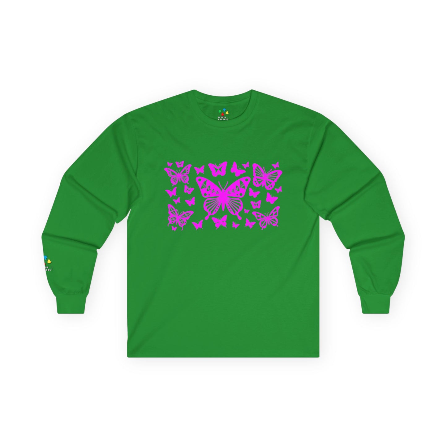 Butterfly Dance in Pink Unisex Long Sleeve Tee