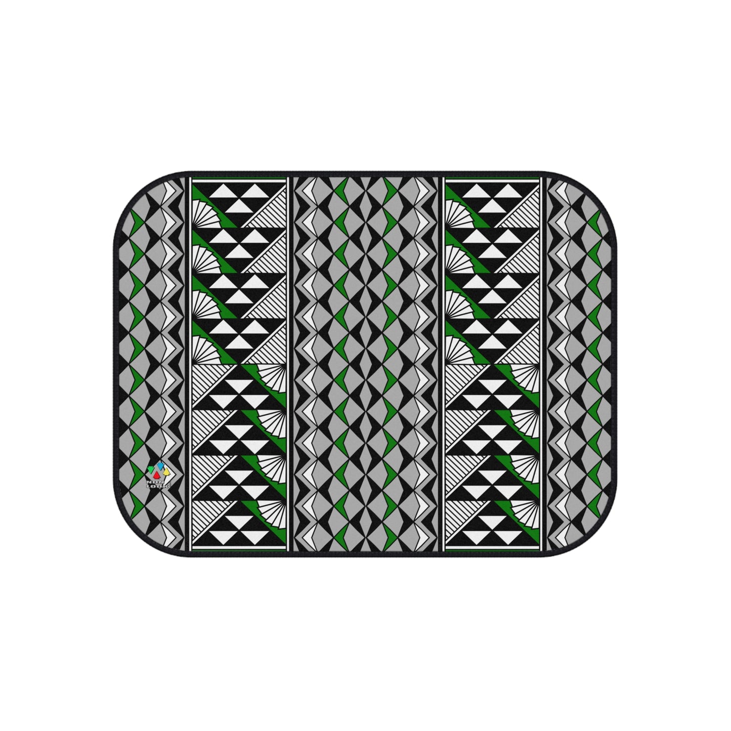 Sun and Rain in Green Car Mats (Set of 4)