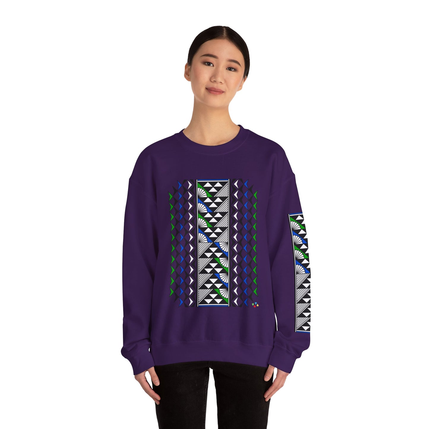 Sun and Rain in Green/Blue Unisex Sweatshirt