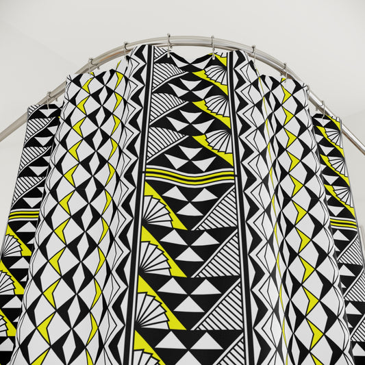 Southwest Rain and Sun in Yellow Shower Curtains