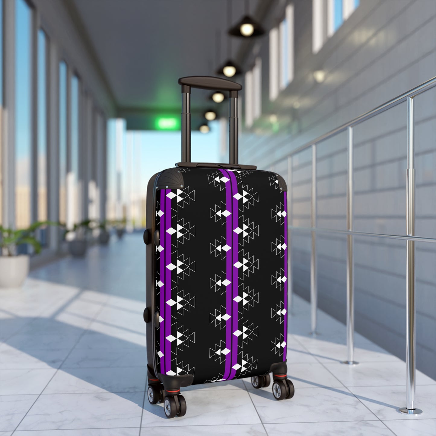 Purple Native Woven Stories Suitcases