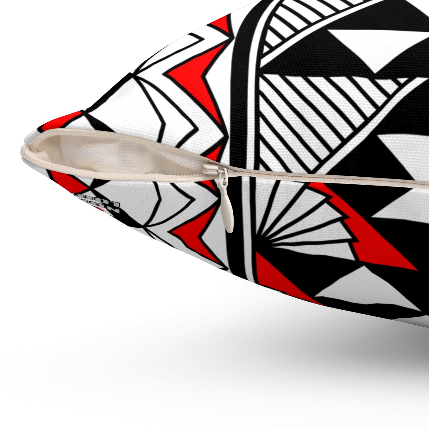 Sun and Rain in Red Spun Polyester Square Pillow