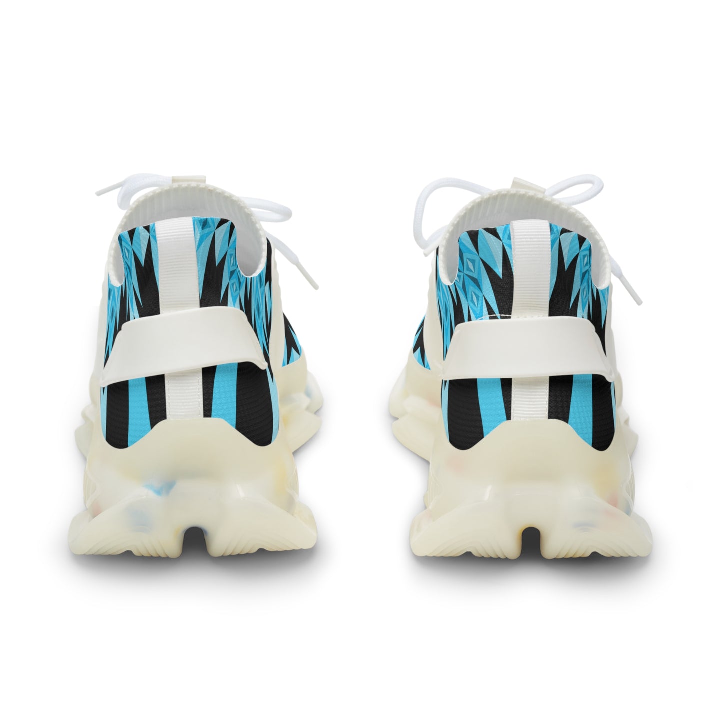 Turquoise Trail on Black Men's Mesh Sneakers