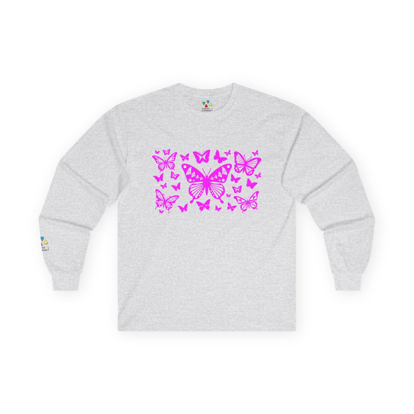 Butterfly Dance in Pink Unisex Long Sleeve Tee