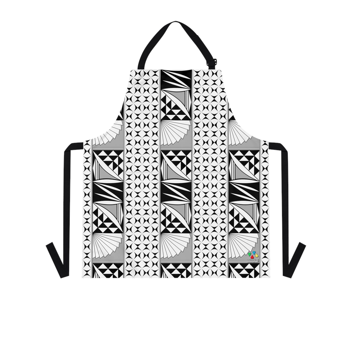 Southwest Sunrise 3 Row Gray Two Pocket Apron