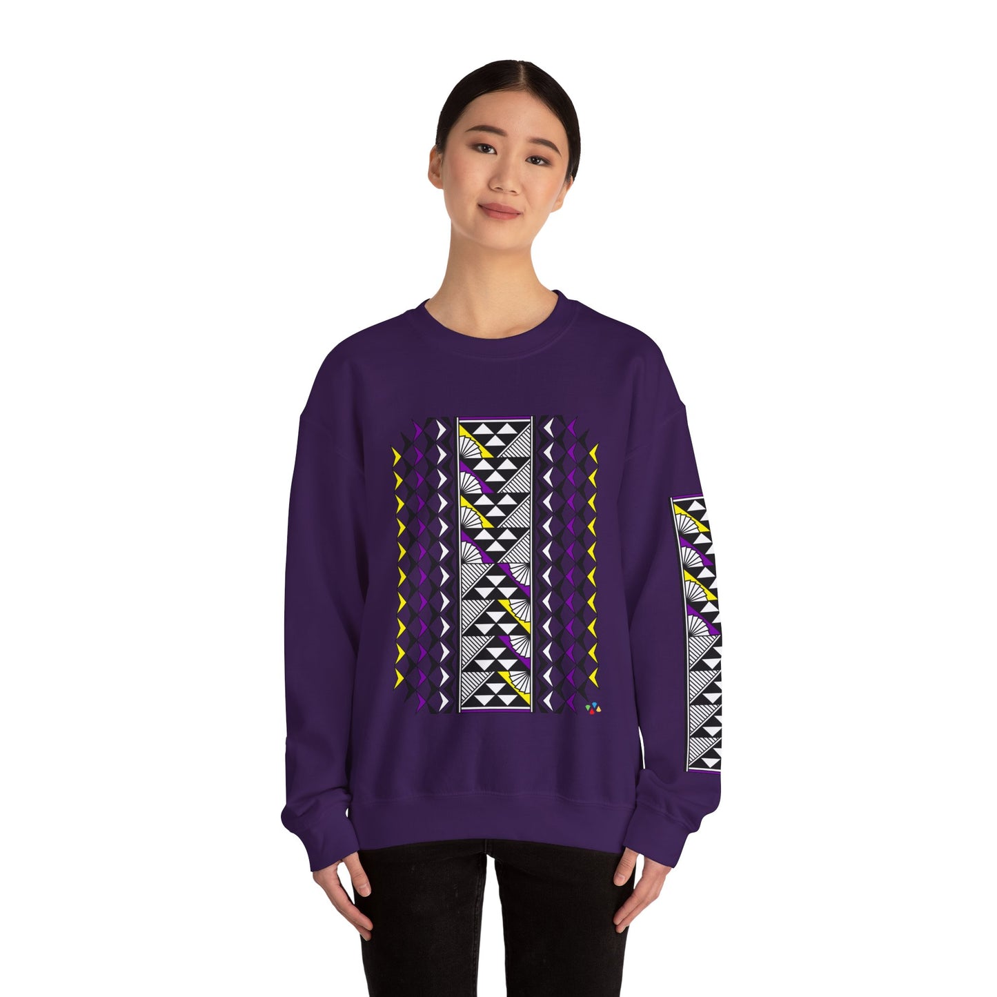 Sun and Rain in Purple/Yellow Unisex Sweatshirt