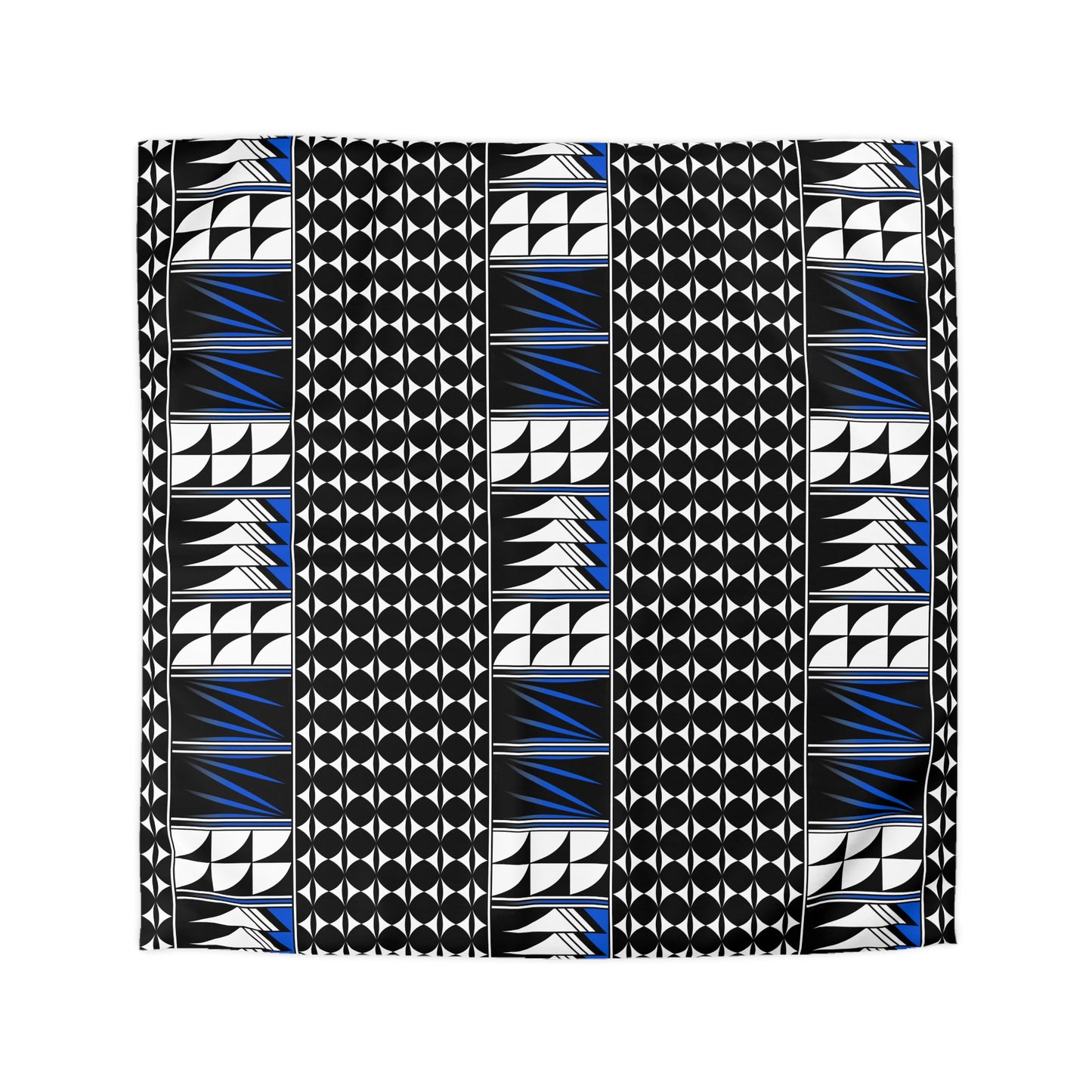 Blessed Feathers in Blue Microfiber Duvet Cover