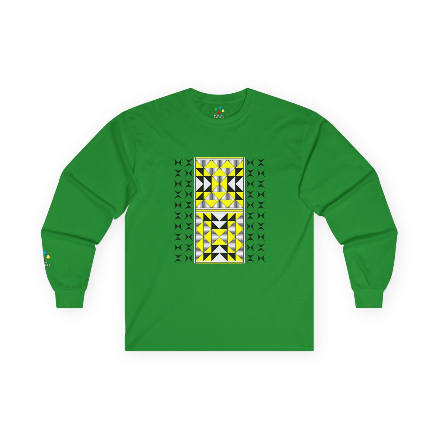 Sacred Mountains in Yellow Unisex Long Sleeve Tee