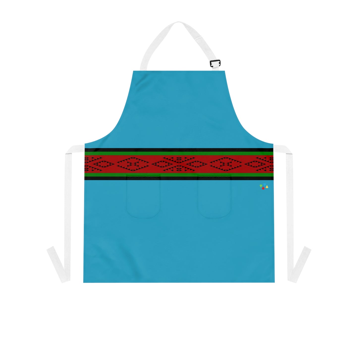 Turquoise Belt of Life Two Pocket Apron