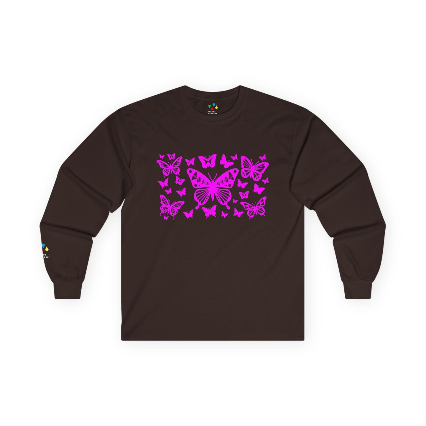Butterfly Dance in Pink Unisex Long Sleeve Tee