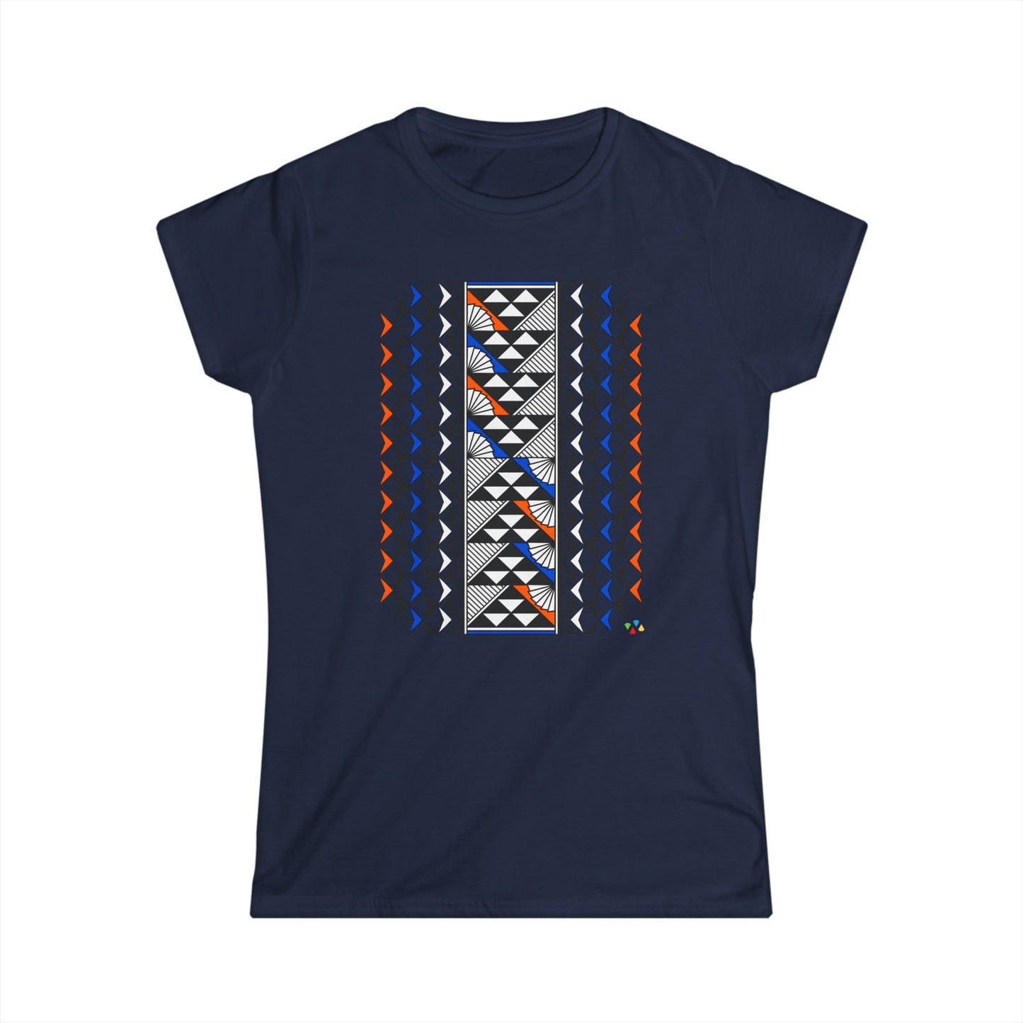 Blue/Orange Southwest Sun and Rain Women's Softstyle Tee