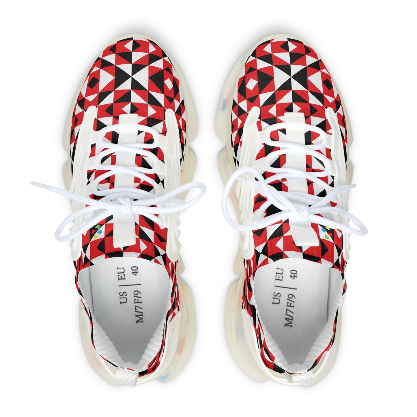 Sacred Mountains in Red Women's Mesh Sneakers