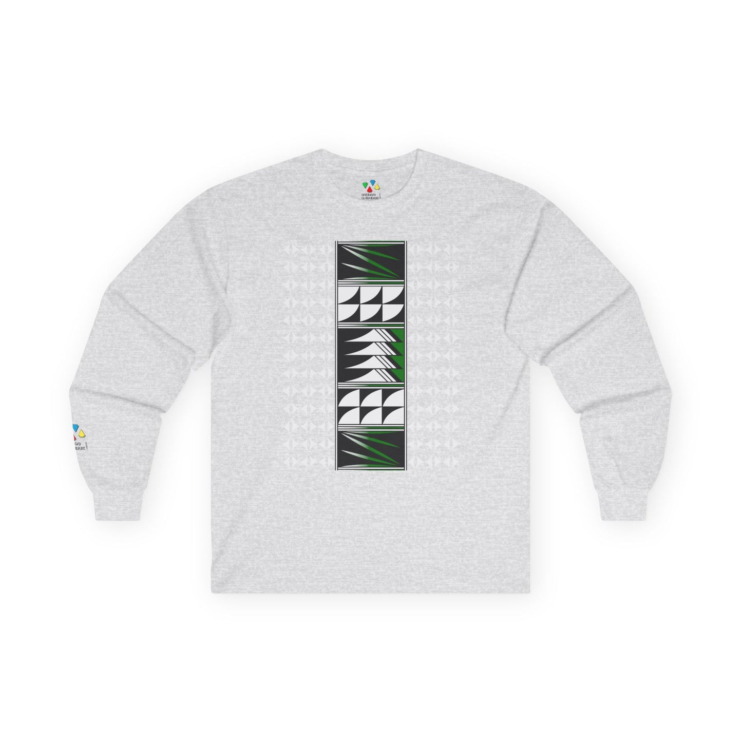 Feather Blessings in Green Unisex Long Sleeve Tee