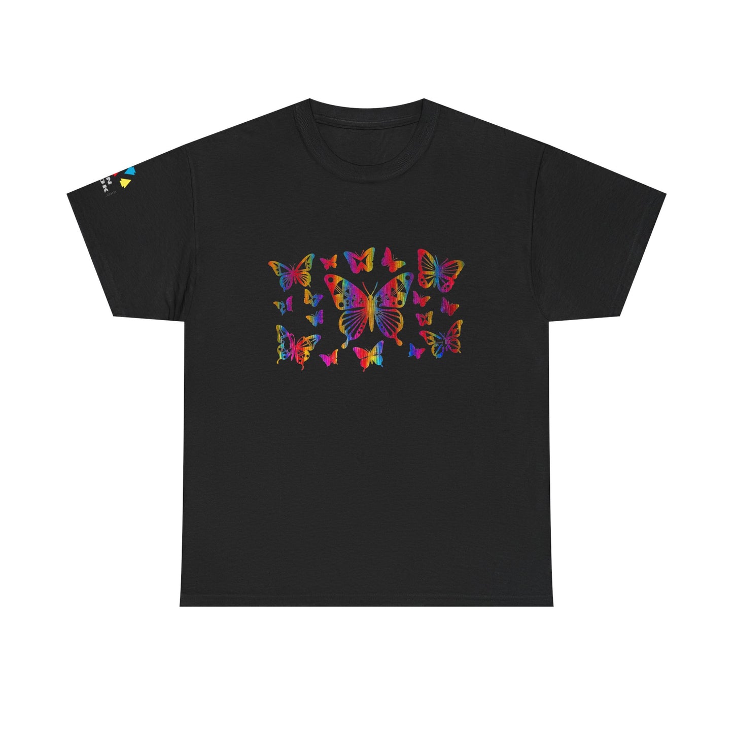 Metallic Rainbow Rain Butterflies Gildan Unisex Tee