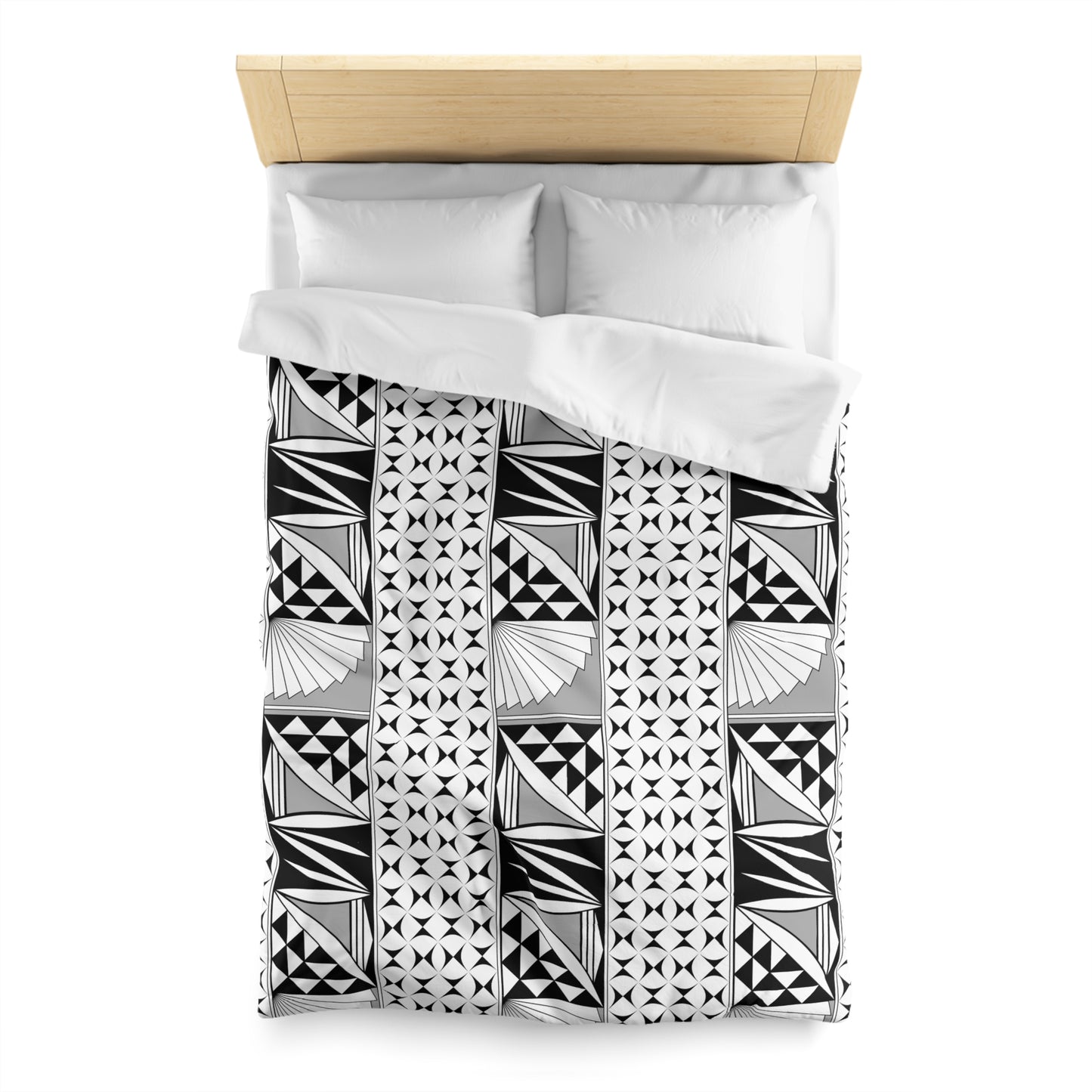 Southwest Sunrise in Gray Microfiber Duvet Cover
