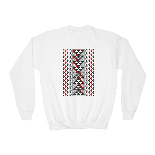 Rain and Sun in Red Youth Crewneck Sweatshirt