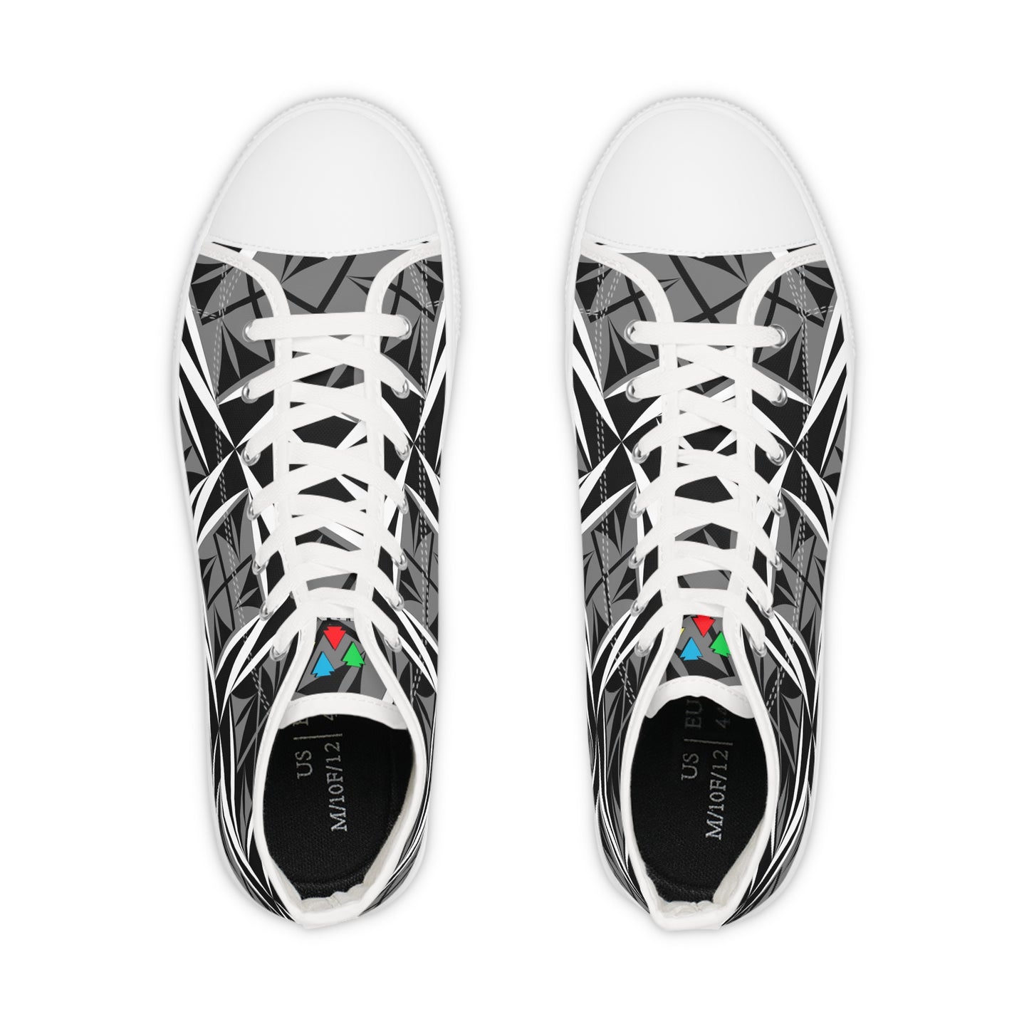 Sacred Winds in Charcoal High Top Sneakers