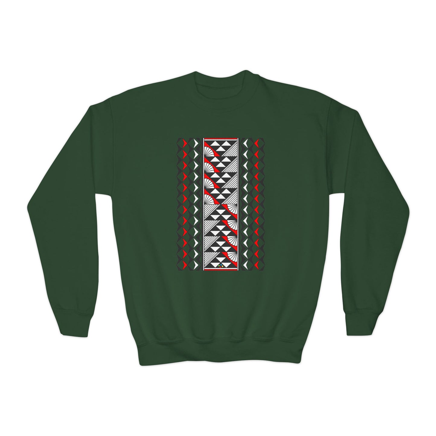 Rain and Sun in Red Youth Crewneck Sweatshirt