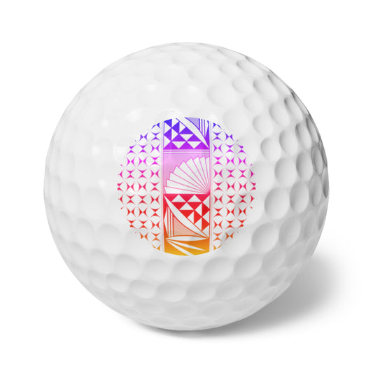 Rainbow Sunrise Golf Balls, 6pcs