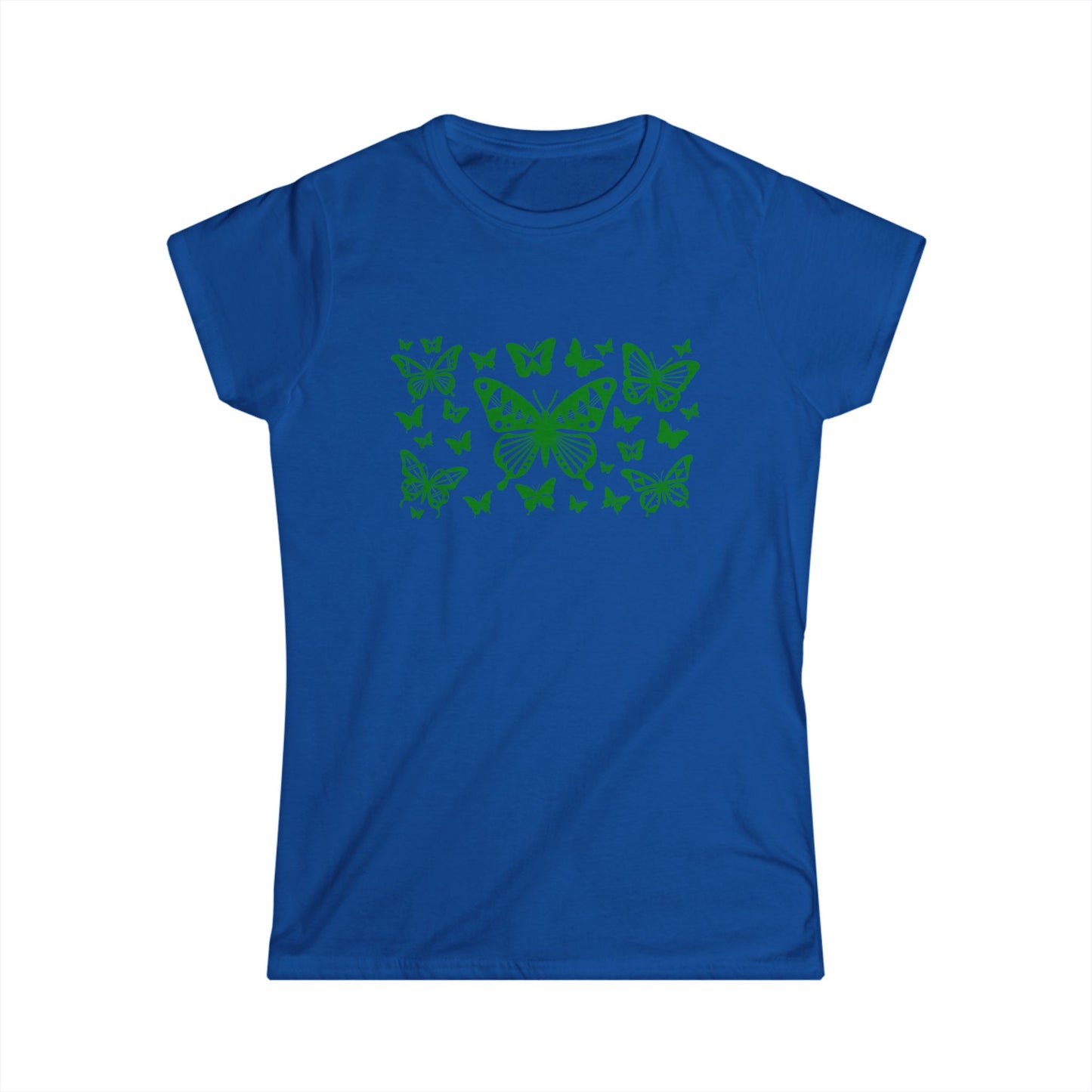 Green Butterfly Blast Women's Softstyle Tee