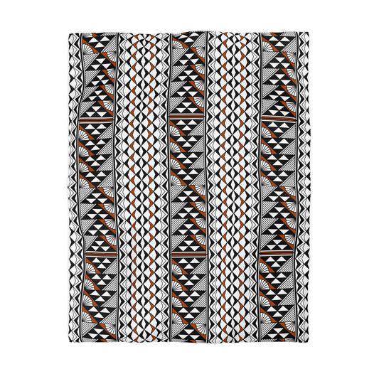 Sun and Rain in Rust Microfiber Duvet Cover