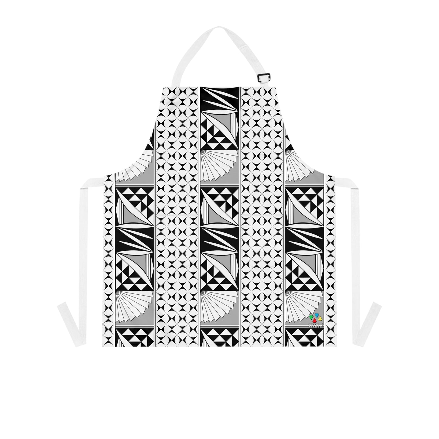 Southwest Sunrise 3 Row Gray Two Pocket Apron