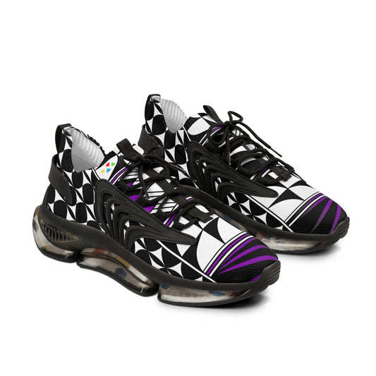 Feather Blessing in Purple Men's Mesh Sneakers