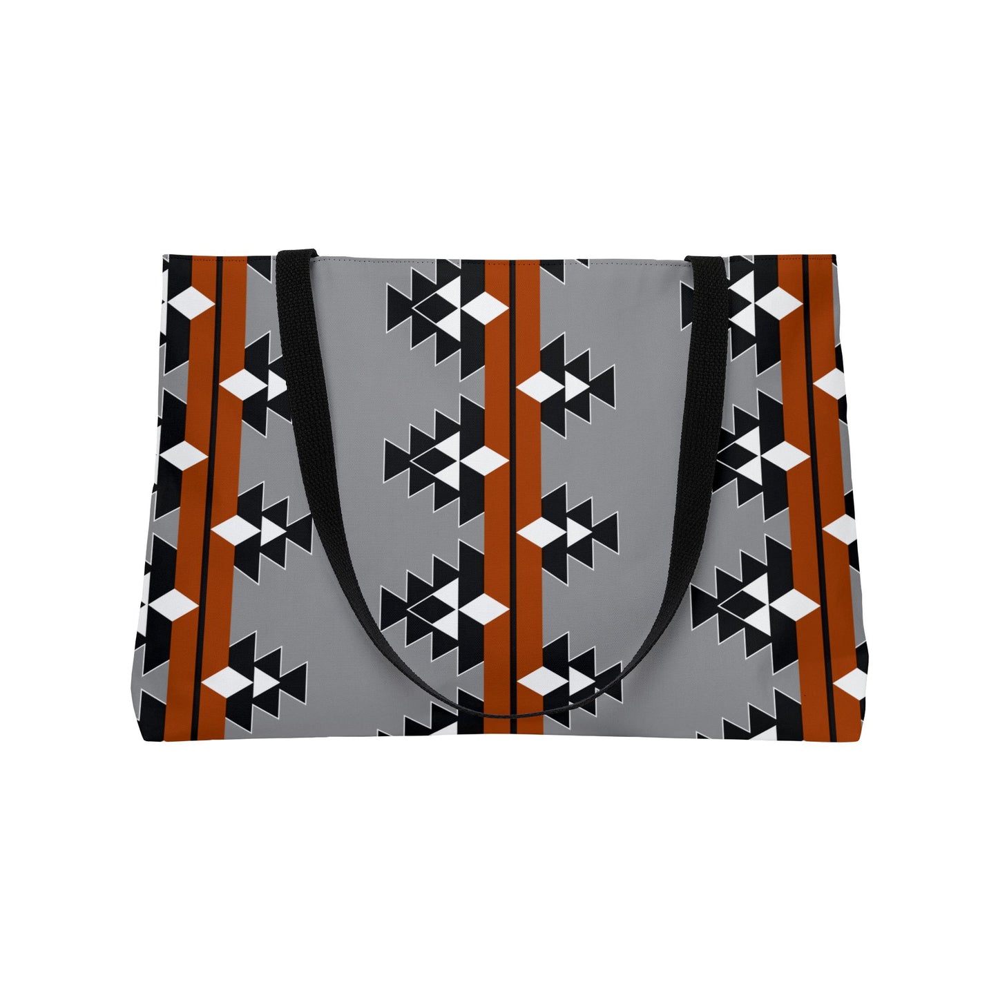Native Woven Stories in Rust Weekender Tote Bag